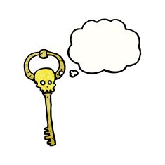 Cartoon Skeleton Key N14