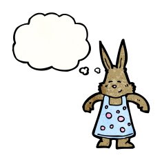 cartoon rabbit in dress N5