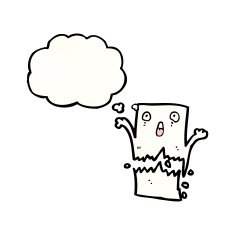 cartoon letter with thought bubble N8