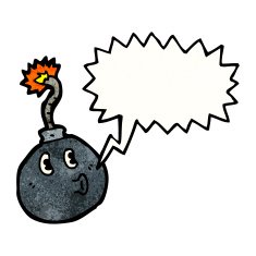 bomb with speech bubble N5