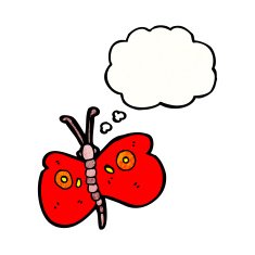 Cartoon Butterfly N125