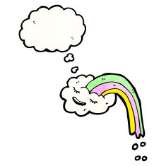 rainbow cloud with thought bubble N5