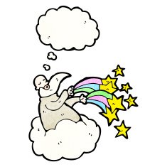 cartoon god on cloud N27