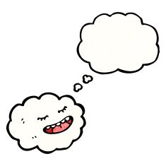 cartoon cloud with face N9