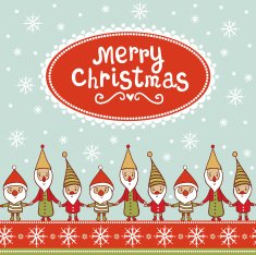 Bright Christmas card with textbox