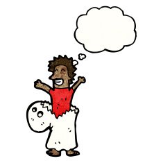 man in ghost costume cartoon N3
