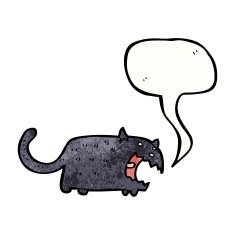 spooky black cat cartoon N5
