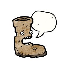 Old Work Boot Cartoon N6