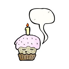 cartoon cupcake N219