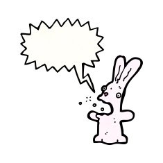 burping rabbit cartoon N16