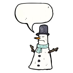 grumpy snowman cartoon N5