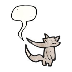 cute little wolf cartoon N10