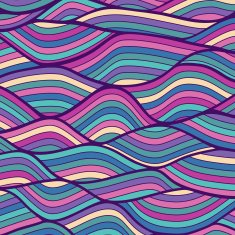 Seamless wave hand-drawn pattern waves background N11
