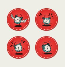 Vintage Alarm Clock Icons