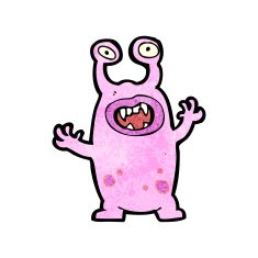 cartoon alien monster N51