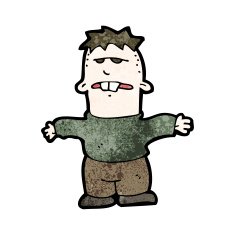 cartoon ugly boy N6