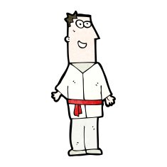 Cartoon Karate Man N12