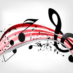 abstract musical background with notes N11