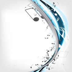 abstract musical background with notes N12