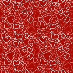 Seamless background with sketchy hearts