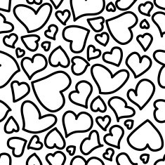 Seamless background with sketchy hearts N2