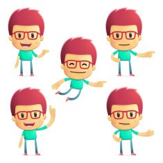 casual man in various poses N6