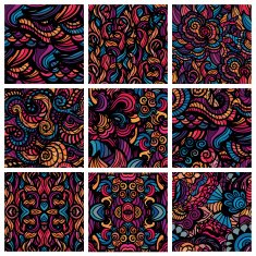 Mosaic vector seamless pattern