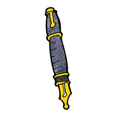 fountain pen cartoon character N5