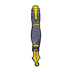fountain pen cartoon character N6