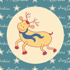 Christmas doodle deer