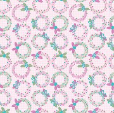 Christmas seamless pattern with festive wreaths