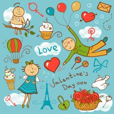 Valentines Day vector set N4