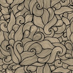 Seamless abstract hand-drawn pattern waves background N13