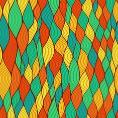 Seamless wave hand-drawn pattern N48