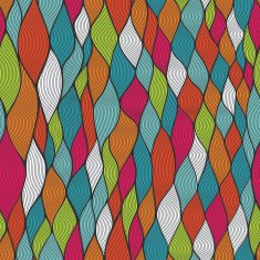 Seamless wave hand-drawn pattern N49
