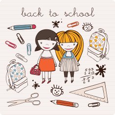 Hand-drawn girls N2