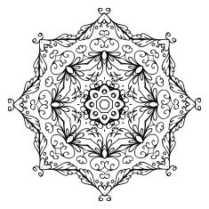 Floral ornament arabesque hand drawn sketch for your design