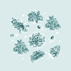 Frozen flowers background for your design