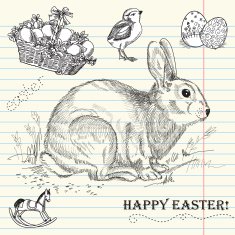 Vintage Easter rabbit N2