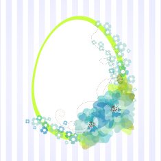 Easter egg with floral elements