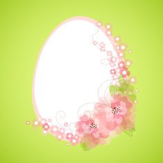 Easter egg with floral elements N2