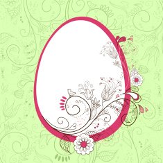 Easter egg with floral elements N6
