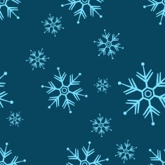 vector seamless pattern of snowflakes