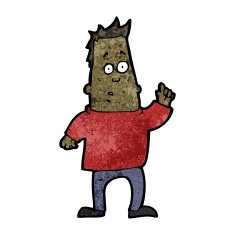 cartoon man with idea N237
