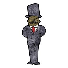 cartoon victorian man N9