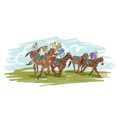 Horse racing sketch for your design