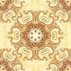 Ornate vintage vector pattern in mehndi style