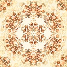 Ornate vintage vector pattern in mehndi style N3
