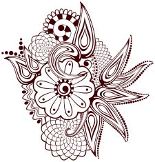 Paisley flowers mehndi