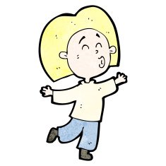 cartoon happy man N739
